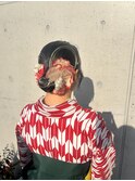 卒業式ヘアセット和装シニヨンお団子ヘアアレンジ