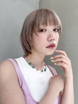 ギークス(GEEKS)&nbsp;【GEEKS渋谷】ショートウルフ/ミルクティーベージュ/秋ヘア/ボブ