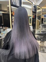 ラピス 渋谷本店(Lapis) パープルシルバーバレイヤージュカラー/デザインカラー/髪質改善