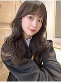 ミディアムレイヤー/顔まわり/小顔/韓国