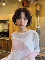 ヒュージ 表参道(huge)&nbsp;ショートボブ/ミニボブ/ニュアンスパーマ/顔周りカット/20代30代