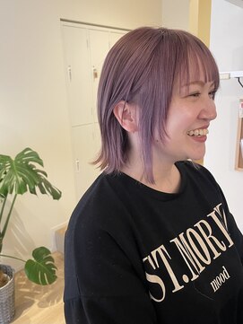 ラベンダーピンク/ブリーチありラベンダー/ハイトーンカラー