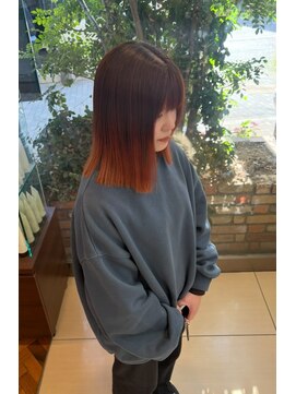 gradation color Choral Orange