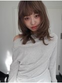 ナチュラルレイヤースタイル／ハイトーンベージュ
