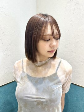 ロンド レグリーズ 立川(Lond leglise) ミニボブレイヤー/レイヤーカット/ダークアッシュ/顔周り/立川