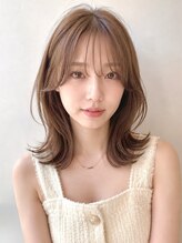 ノア 三宮店(NOA) 【NOA】韓国風くびれミディシースルーバング小顔レイヤー