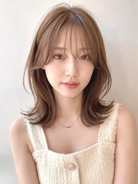 ノア 三宮店(NOA) 【NOA】韓国風くびれミディシースルーバング小顔レイヤー