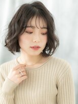ドクターズサロン LAB 小山店&nbsp;シースルーバングくすみベージュふわ小顔ボブu小山30代40代