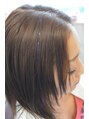 キーパ(Keeepa) 縮毛矯正にシダーアッシュをアクセントに青のティンセルをON！