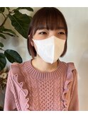 インナーベイビーピンクカラー/艶ボブ【30代/40代/50代】