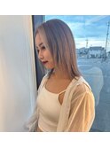 フェイスハイライト×ミルキーベージュ