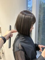 オリーブベージュ【髪質改善ストレート＋ケアカラー】
