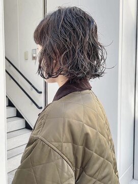 カフ(CAF) CAF 照下　イメチェン　似合わせカット　ミニボブパーマ　大阪