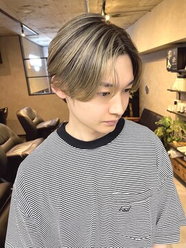 サニー 渋谷(SUNNY) バレイヤージュ、ハイライト、グレージュ、メンズカット