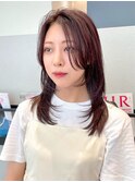 顔周りカット*ハイレイヤーカット*シャギーカット*センター分け