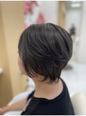 秋冬白髪ぼかしショート