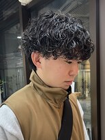 ダークアッシュ/ニュアンスパーマ/韓国マッシュ/スペインカール