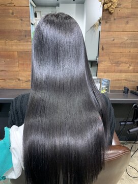 アオゾラヘアーヒカリノモリ(AOZORAHAIR hikarinomori) 艶ストレート髪質改善[バイカルテトリートメント]