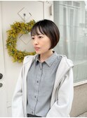 ショートボブ/ショート/くびれショートボブ/大人ショート