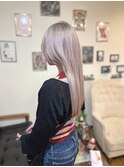 #ホワイトグレー#ホワイトブロンド#傷まないブリーチ#デザイン