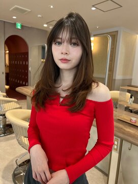 ジーナ 福岡千早(Zina) 髪質改善＊ミディアムレイヤーカットオリーブ＊美髪【Zina千早】