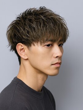 ハレ ヘアサロン(Hale hair salon) Haleブルーブラックニュアンスパーマスパイキーショートバーバー