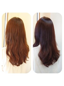 大人女性のための髪質改善カラー　ピュアラベンダーブラウン