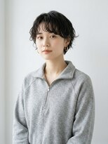キビト(kibito)&nbsp;黒髪ショートパーマッシュ大人かわいい若松河田曙橋20代30代40代