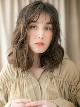 カバーヘアアンドスパ ブリス 浦和(COVER HAIR&SPA bliss) ダークグレージュハイライト抜け感ウェーブパーマX浦和20代30代