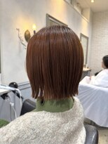 ラ シック(La chic)&nbsp;パツっとボブにオレンジ