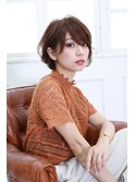 スウィングショート♪斜めバングで小顔に♪丸みショート♪