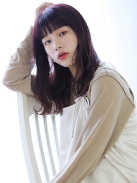 ヘアリゾート ブーケ(hair+resort bouquet) カシスピンク×ほつれウェーブカール