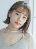 暗髪×ロブ×シースルーバング×オーガニックヘア