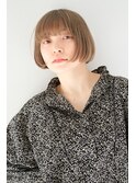 シルキーベージュナチュラルボブ切りっぱなしプツっとボブ