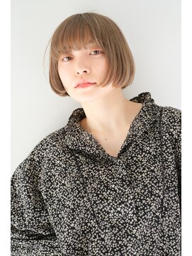 ガリカ 渋谷(Gallica) シルキーベージュナチュラルボブ切りっぱなしプツっとボブ