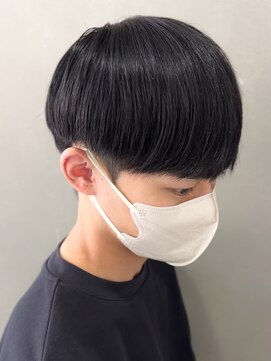 エルマーク(L-MARK) 黒髪マッシュナチュラルマッシュメンズヘア韓国ツーブロック