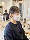 耳だしショート/マッシュショート