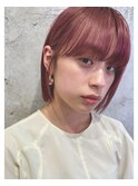 表参道/カットが上手い/カシスカラー/斜めバング/前下がりボブr2