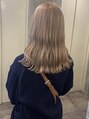 トレヘアー 京都 烏丸(tRe hair) ダブルカラーくすみベージュイルミナカラーでより柔らかく