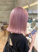 ピンクカラーピンクラベンダーベージュくすみカラーダブルカラー