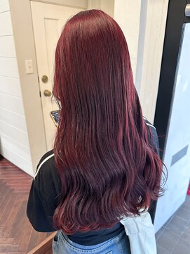 ラレイ ハラジュク(Lalei harajuku) 【白石】ブリーチなし/艶々チェリーレッド/暖色カラー