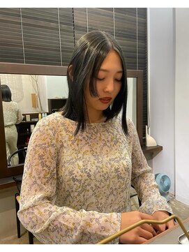 エクテ(ecouter) ぷつっとボブ＊オリーブグレージュ