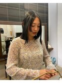 ぷつっとボブ*オリーブグレージュ