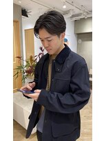 ベリーショート/ダークアッシュ/ニュアンスパーマ/韓国マッシュ