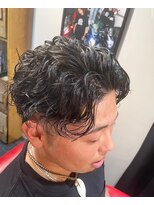 サンアンドマーリィズバーバー 駅前店(SON&MARLEY'S BAR BER)&nbsp;センターパート/パーマ/本厚木/バーバーショップ