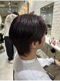 カシスブラウンカラー暖色系カラー大人メンズスタイル韓国ヘア