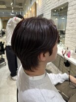 カシスブラウンカラー暖色系カラー大人メンズスタイル韓国ヘア