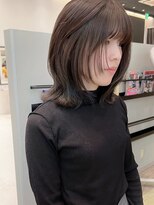 ケーツー あべのキューズモ－ル店(K-two)&nbsp;ミディアムヘア*フェイスレイヤー*オリーブカラー*30代40代50代