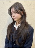 韓国風/レイヤー/小顔/前髪カット/髪質改善/グレージュ/透明感