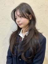 アンカーバイナチュラル(anchor by natural)&nbsp;韓国風/レイヤー/小顔/前髪カット/髪質改善/グレージュ/透明感